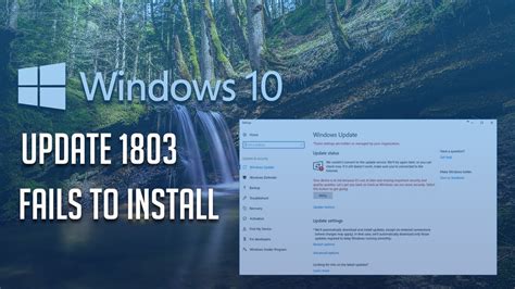 Windows 10 Update 1803 Fails To Install Solution Tutorial Youtube