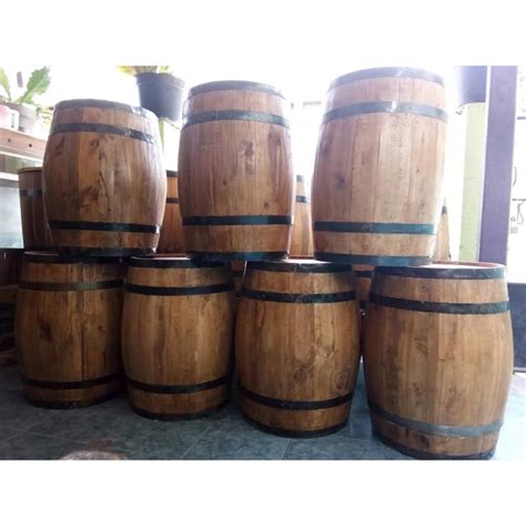 Jual Gentong Kayu Barrel Kayu Wooden Barrel Dekorasi Shopee Indonesia