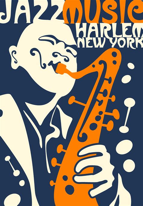 You can choose a random collection of jazz posters if you like that vibe, you can create an homage to one jazz musician or group, or you can build a grouping of musicians that play specific instruments. Music posters devoted to jazz on Behance