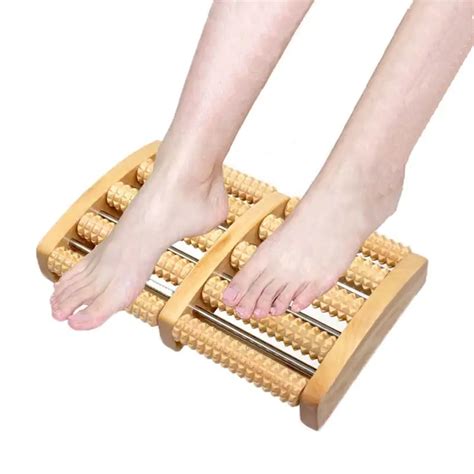 Reflexology Foot Massager Roller Wooden Traditional Chinese Medicine Foot Massage Massageador