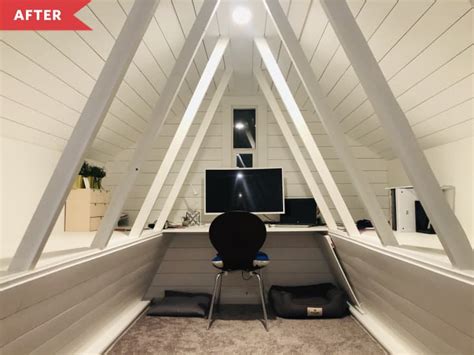 Diy Refinished Attic Home Office Apartment Therapy