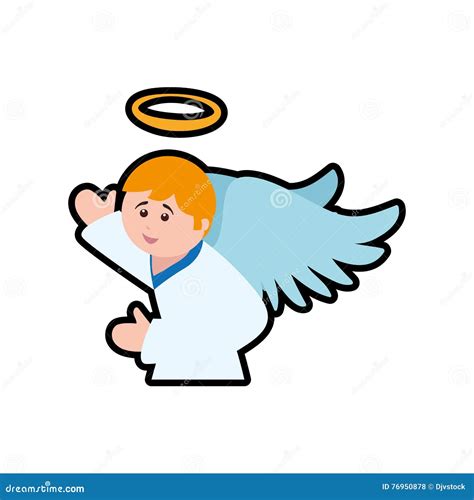 Angel Cartoon Fairy Wing Heaven Icon Vector Graphic Stock Vector
