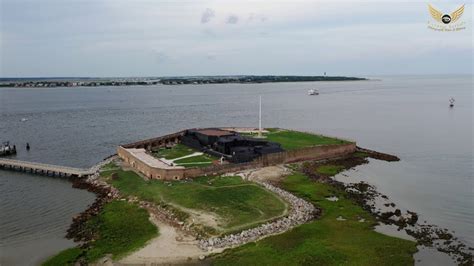 Drone Aerial View Of Fort Sumter National Monument Youtube