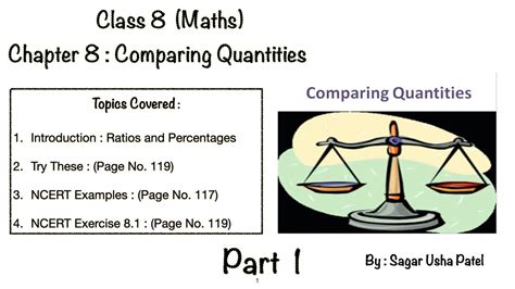 Cbse Ncert Class 8 Maths Comparing Quantities Part 1 Youtube