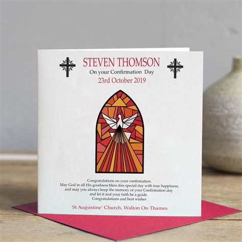 Personalised Confirmation Card By Lisa Marie Designs
