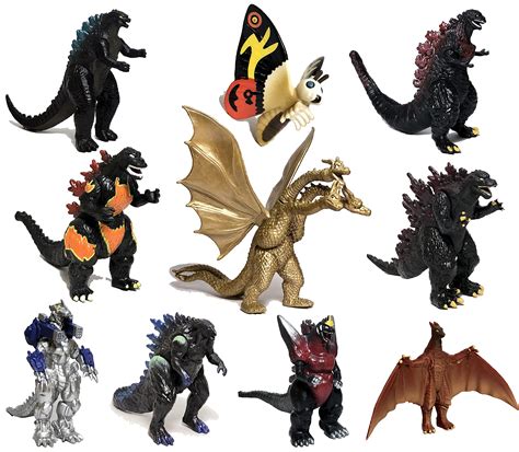 Buy Ezfun Set Of 10 Godzilla Toys With Carry Bag Movable Joint Action