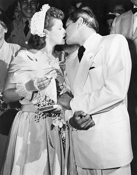 Lucille Ball Kisses Desi Arnaz At Wedding Pictures Getty Images