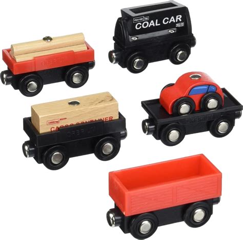 Orbrium Toys Cargo Train Car Set For Wooden Railway Fits Thomas