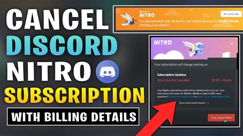 How To Cancel Discord Nitro Subscription And Card Billing Details