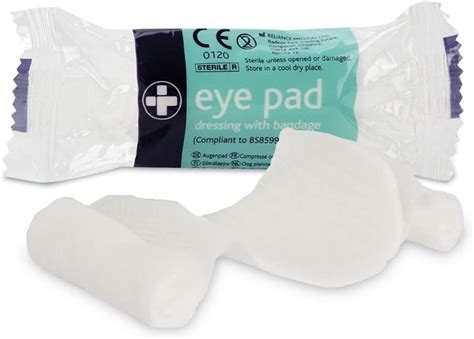 10 X Hse Eye Pad Dressing Sterile Dressings With Bandage First Aid Kit Refills Eye Pad
