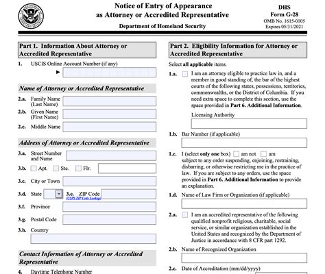 Complete Guide To Form G 28 Notice Of Entry Of Appearance As Attorney