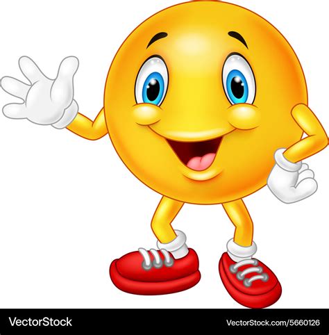 Vector Illustration Of Smiley Emoticon Waving Hand Clipart My XXX Hot