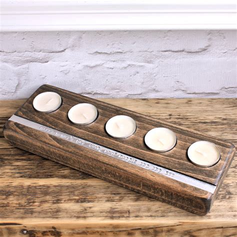 Personalised Wooden Tealight Holder By Warners End