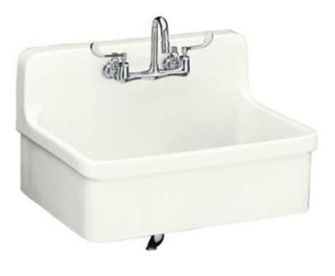Sink faucets come in all shapes, sizes, colors, and materials. Kohler K-12700-0 Gilford 30 x 22 Apron-Front Wall-Mount ...