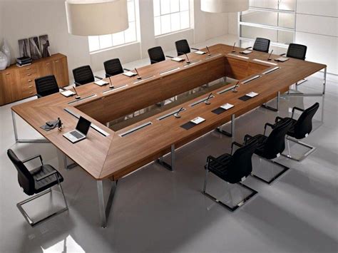 Its presentation is very important to go away the lasting impact on the mind of the clients that any plays a task. Modular rectangular wooden meeting table I-Meet Collection by Las Mobili | Modern conference ...