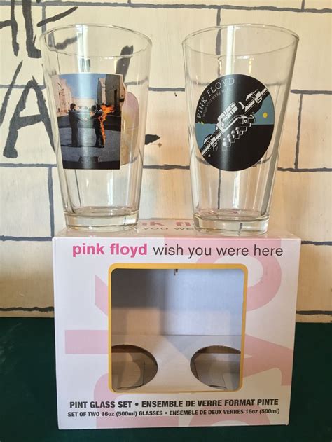 Redz 🤘🏻 Pink Floyd Wish You Were Here Pint Glass Set Front View