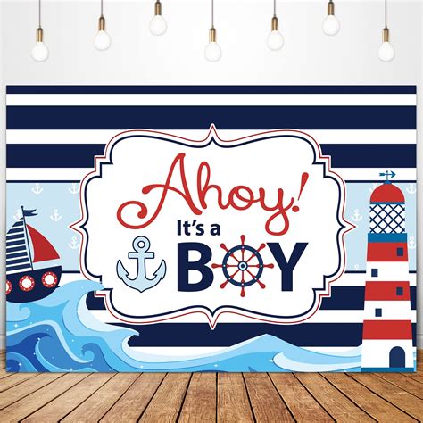 Ahoy Its A Boy Banner