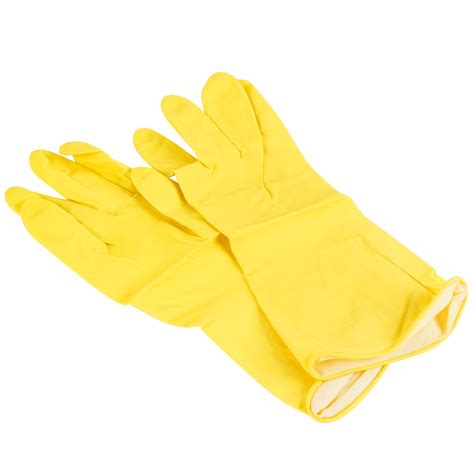 Extra Large Multi Use Yellow Rubber Flock Lined Gloves