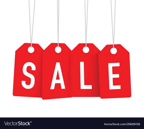 Shop modern wall paper & decor. Red sale tags Royalty Free Vector Image - VectorStock