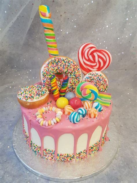 Dc001 Sweets And Doughnut Cake Candy Birthday Cakes Doughnut Cake