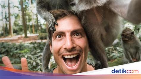 Bule Ganteng Selfie Bareng Monyet Di Bali Bikin Heboh Netizen