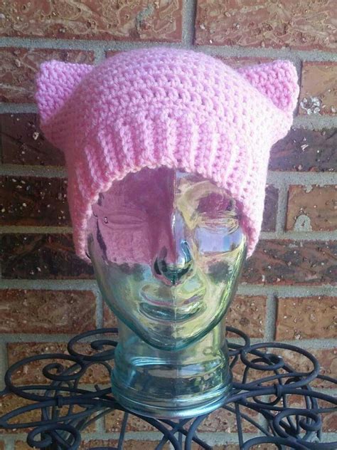 Cat Ear Beanie Kitten Ears Hat Crochet Hat Pussy Hat Etsy