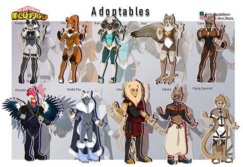 Bnha Adopts Animal Quirks Closed Auction By Smilesupsidedown On