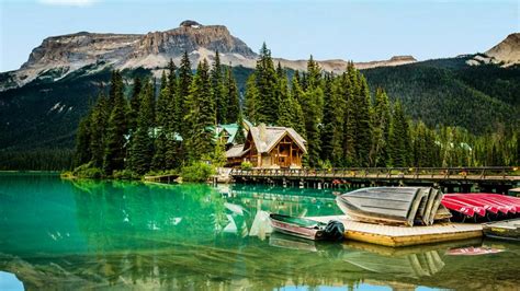 Emerald Lake Yoho National Park British Columbia Wallpaper Backiee