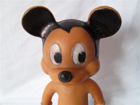 Vintage Rubber Squeaky Mickey Mouse Very Early Squeeze Doll 71 Walt
