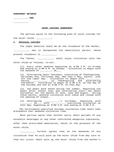 Downloadable Joint Custody Forms For Louisiana Fill Out And Sign