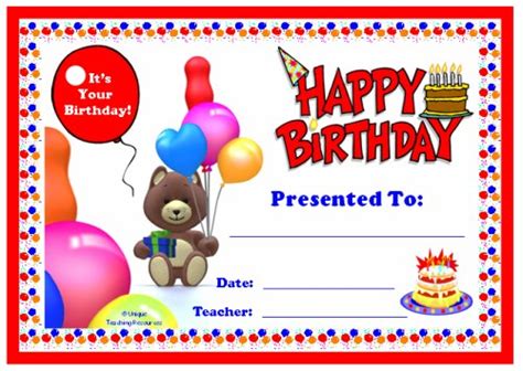 5 Best Images Of Free Printable Happy Birthday Certificates Happy