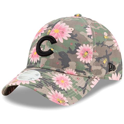 Womens New Era Camo Chicago Cubs Floral Morning 9twenty Adjustable Hat