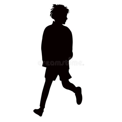Boy Walking Silhouette Stock Illustrations 3482 Boy Walking