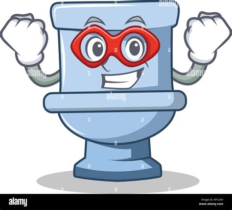 Super Hero Toilet Character Cartoon Style Stock Vector Image Art Alamy