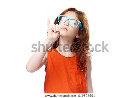 Idea Little Girl Glasses Stock Photo 619806551 Shutterstock
