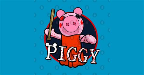 Piggy Circle Logo Piggy Roblox Sticker Teepublic