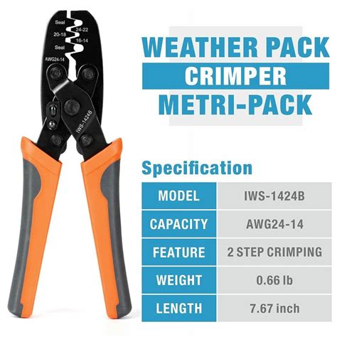 Crimping Pliers Iws 1424b Waterproof Bag Crimping Tool For Weather Pack