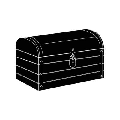 Treasure Chest Silhouette Vector Art Icons And Graphics For Free Download