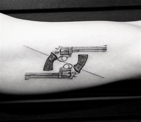 Hand Gun Tattoo Stencils