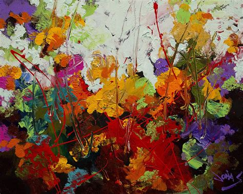 Autumn Magic 24x30 Jonas Gerard Abstract Flowers Painting