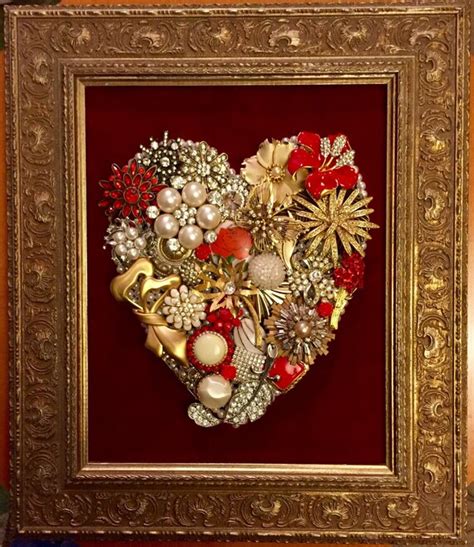 Beautiful Vintage Jewelry Framed Art By Upcycledassemblage On Etsy
