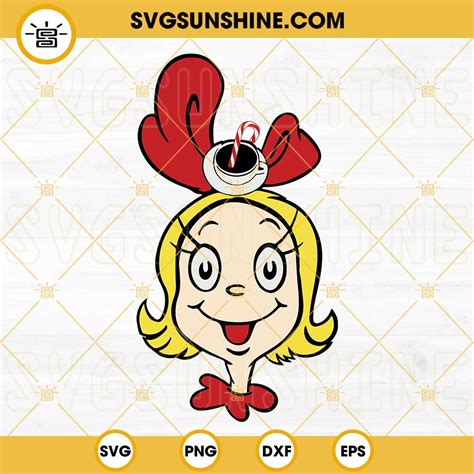 Cindy Lou Who Svg Dxf Eps Png Cricut Silhouette Vector Clipart
