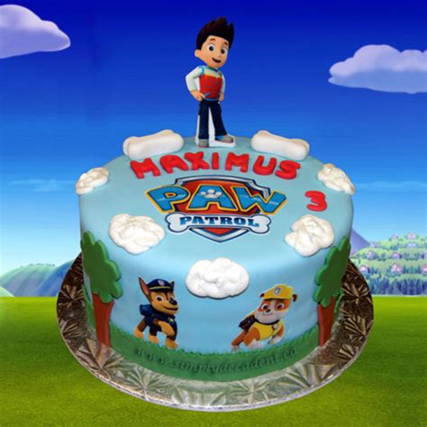 Fondant Paw Patrol Birthday Cake With Ryder Chase Amp Bubbles