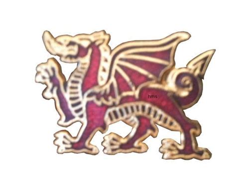 Royal Welsh Fusiliers Standing Dragon Military Lapel Badge