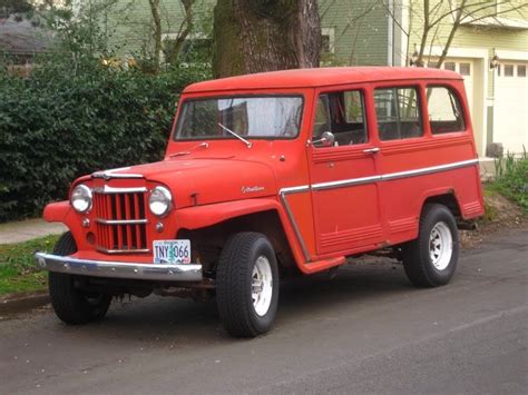 Old Parked Cars 1961 Willys Jeep Overland Station Wagon