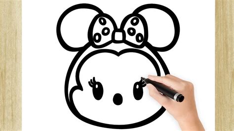 Como Dibujar A Minnie Mouse Kawaii Youtube