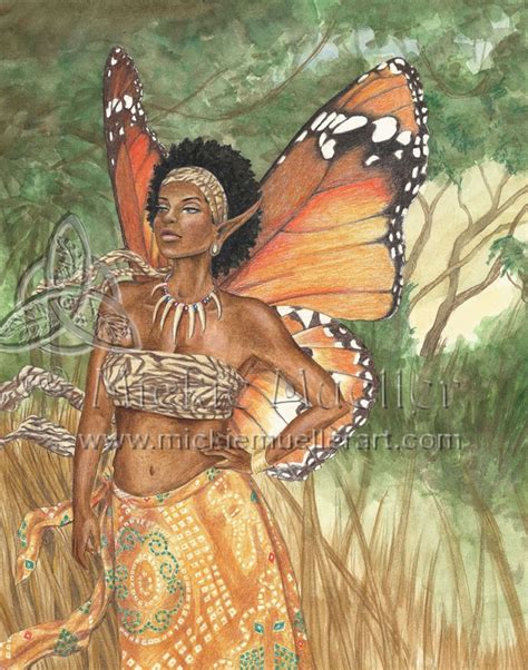 Aziza African Fairy Queen Open Edition Print Etsy