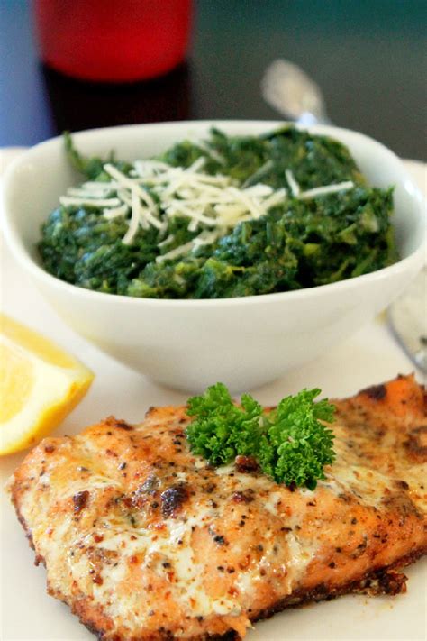 Pan Roasted Salmon With Creamed Spinach Recipe Creole Contessa