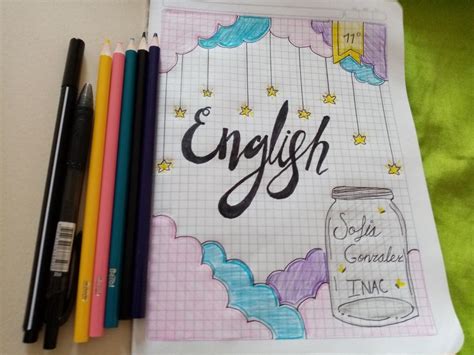 Portada Cuaderno De Ingles Estudiar