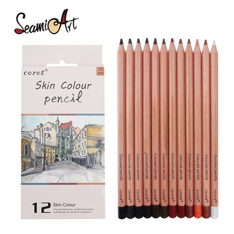 Seamiart Corot Skin Tone Color Pencils 12 Pcs Shopee Malaysia